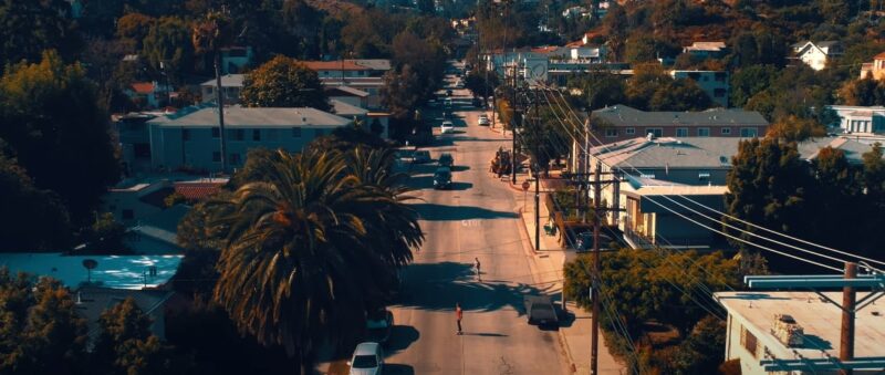 Skaters on Los Angeles Street